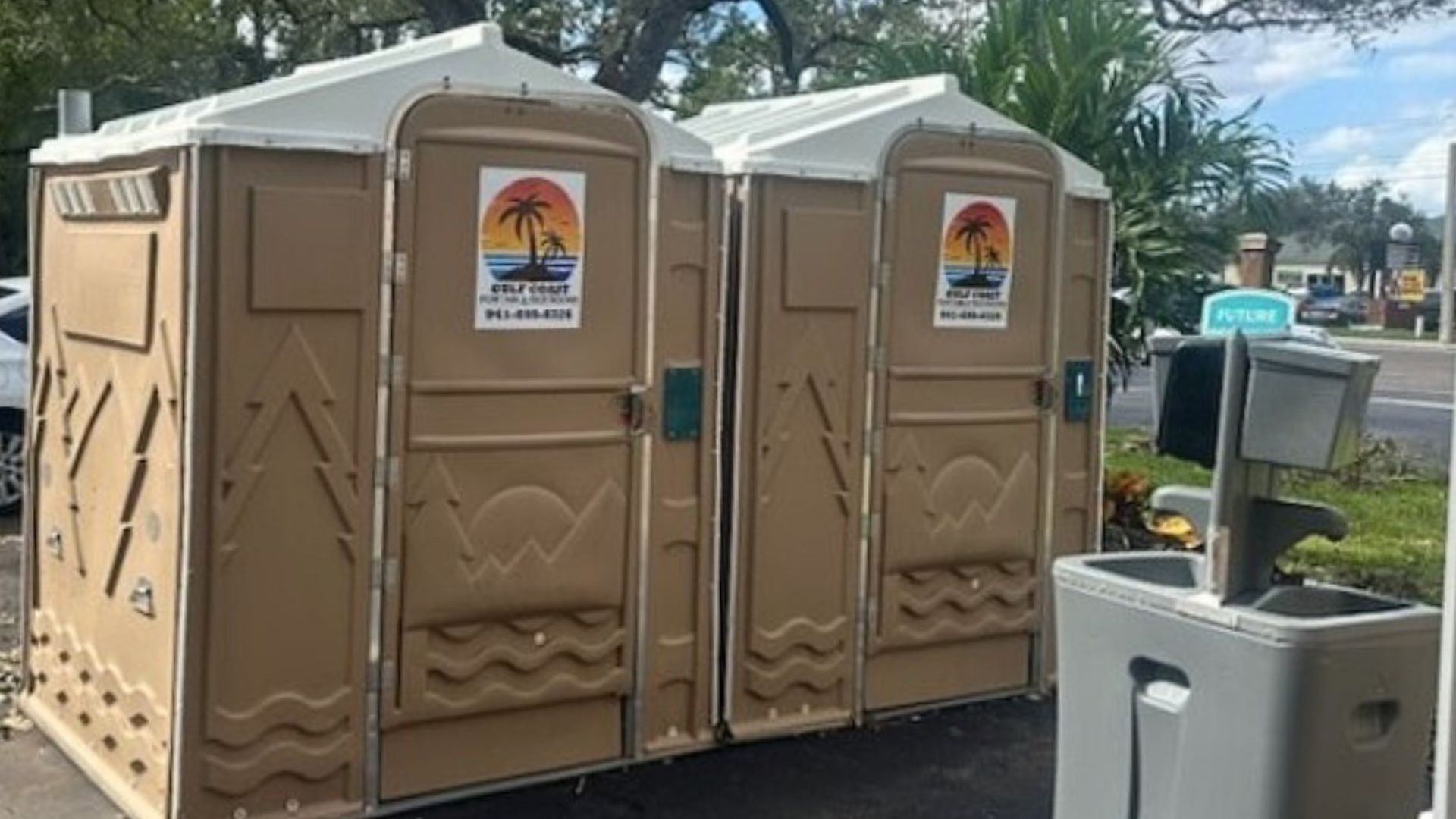 ada-compliant portable toilets at an event in port charlotte florida